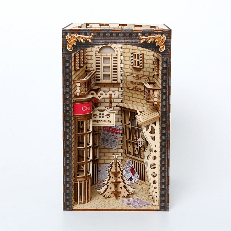 Magic Diagon Alley DIY Book Nook kit | Christmas Version