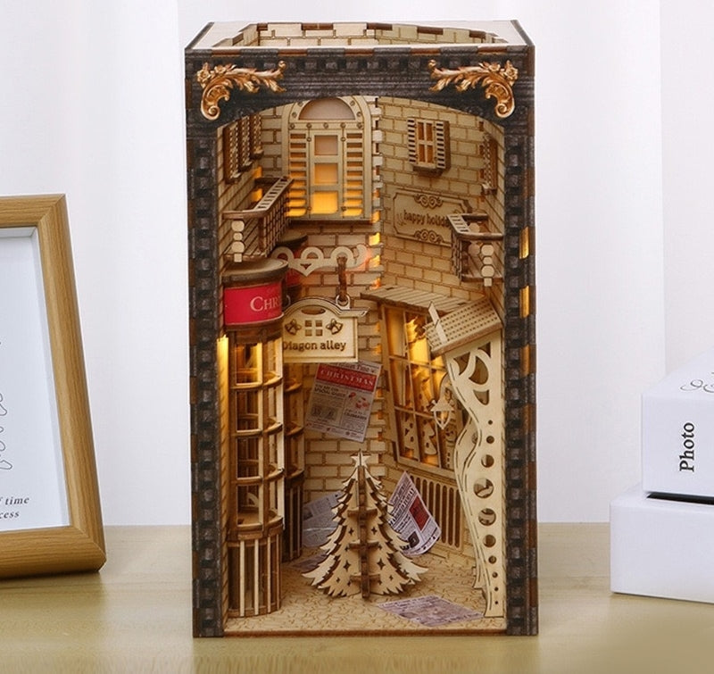Magic Diagon Alley DIY Book Nook kit | Christmas Version