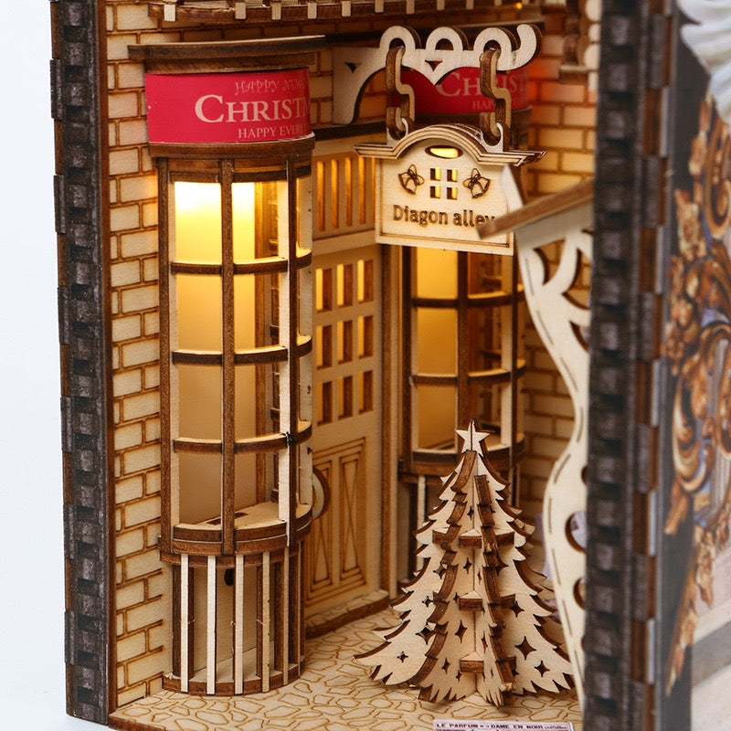 Magic Diagon Alley DIY Book Nook kit | Christmas Version