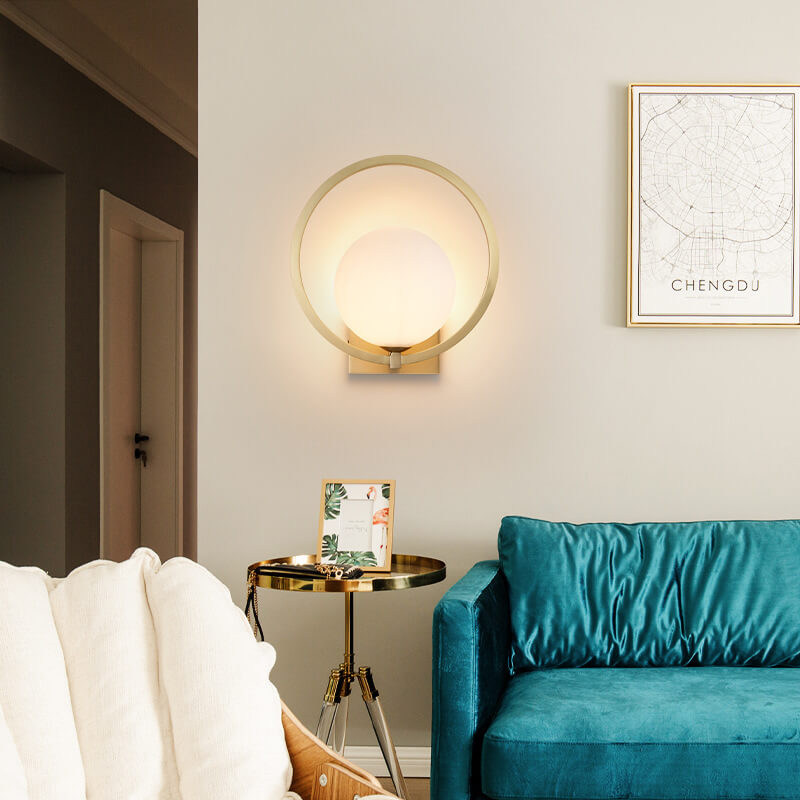 LuminousGlobe – Modern Single-Light Glass Wall Lamp