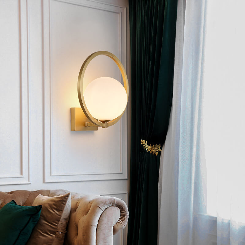 LuminousGlobe – Modern Single-Light Glass Wall Lamp