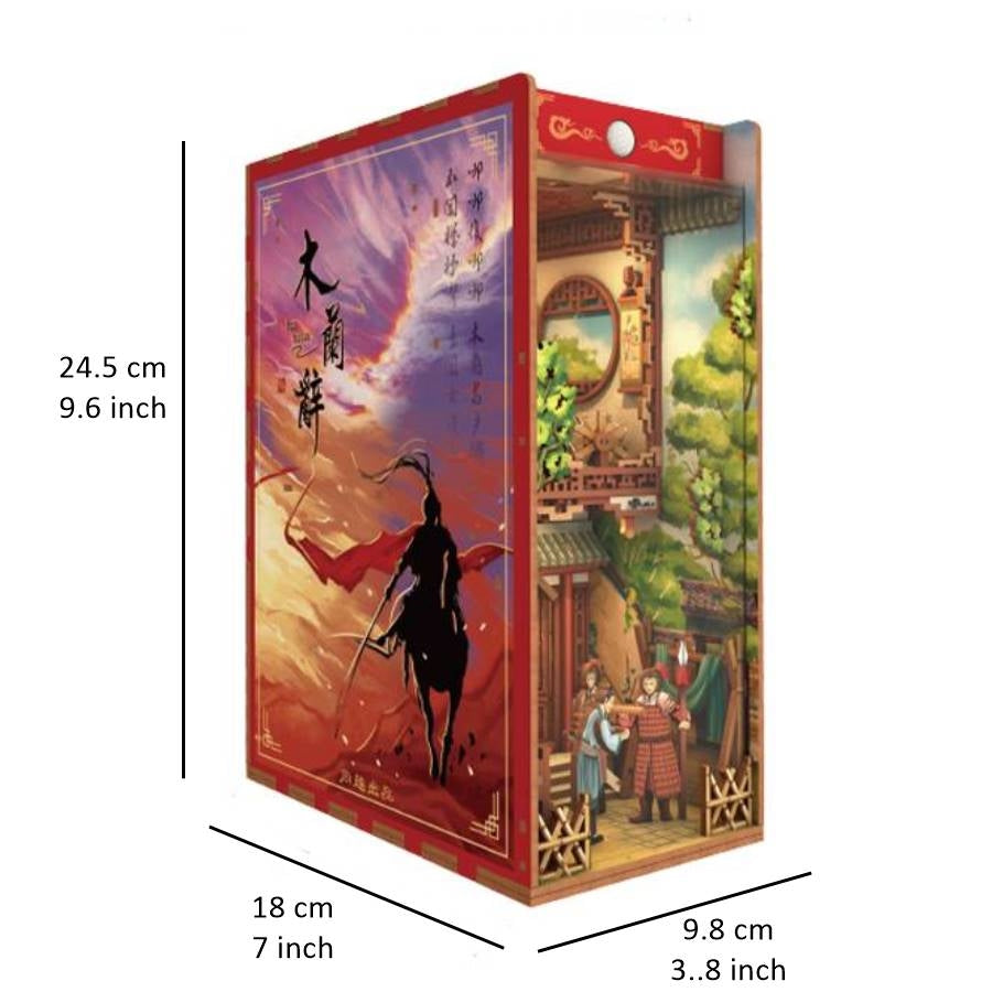 The Ballad of Mulan DIY Book Nook Kit | 3D Wooden Puzzle Bookend - DIYION