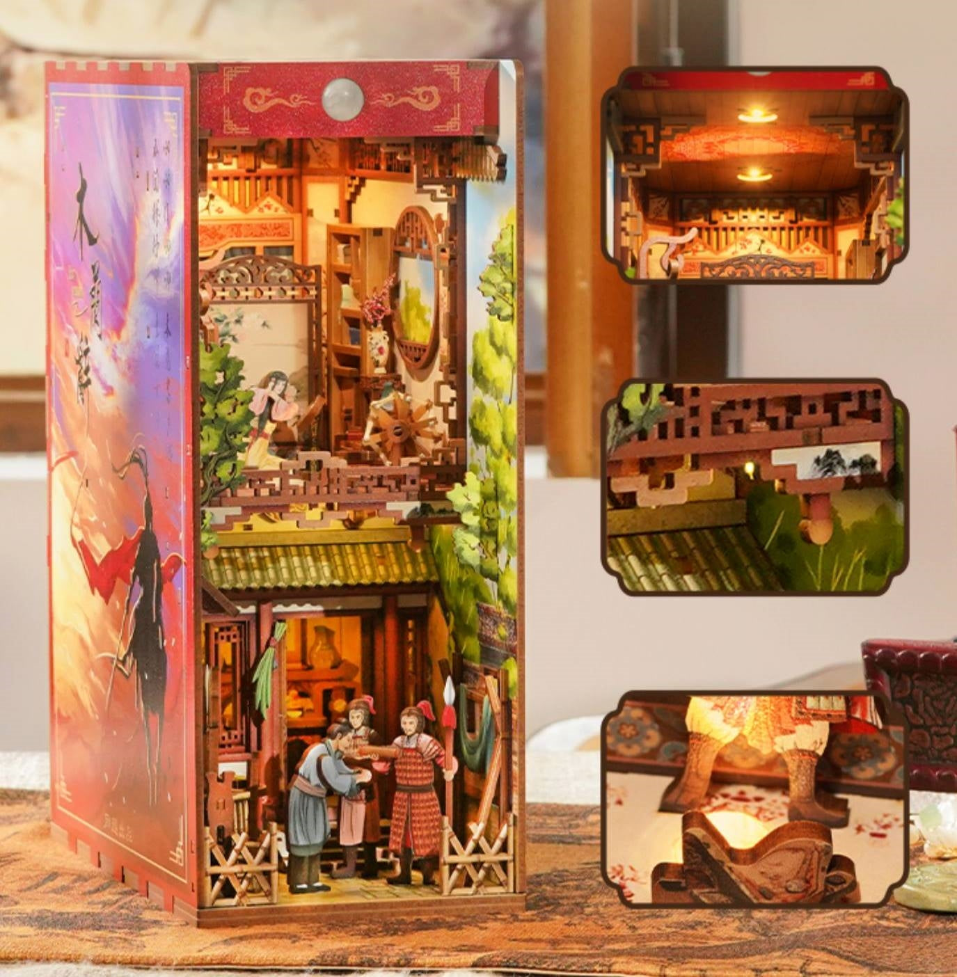The Ballad of Mulan DIY Book Nook Kit | 3D Wooden Puzzle Bookend - DIYION