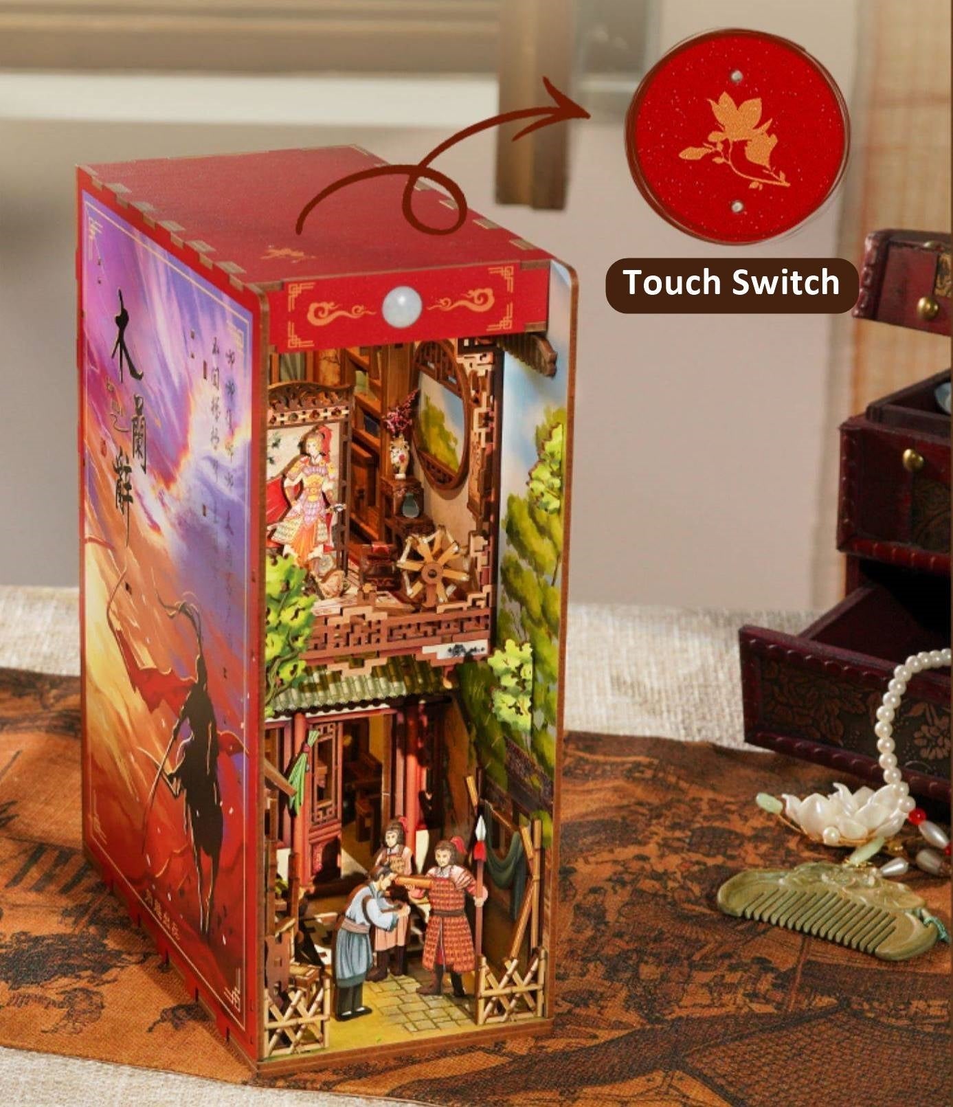 The Ballad of Mulan DIY Book Nook Kit | 3D Wooden Puzzle Bookend - DIYION