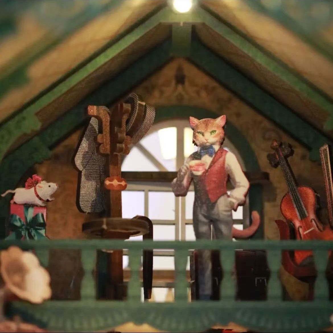 The Cat Bureau DIY Book Nook Kit | Double-sided Miniatures - DIYION