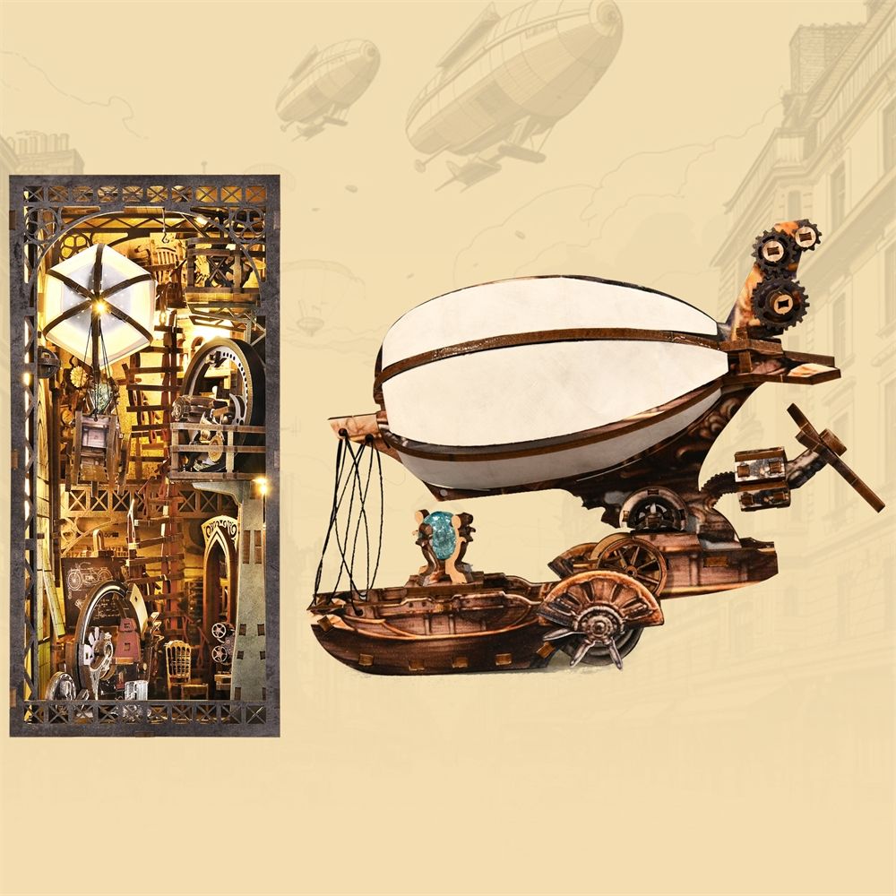 Uncle Peter’s Steampunk Workshop DIY Book Nook Kit - DIYION