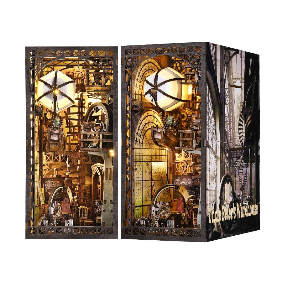 Uncle Peter’s Steampunk Workshop DIY Book Nook Kit - DIYION