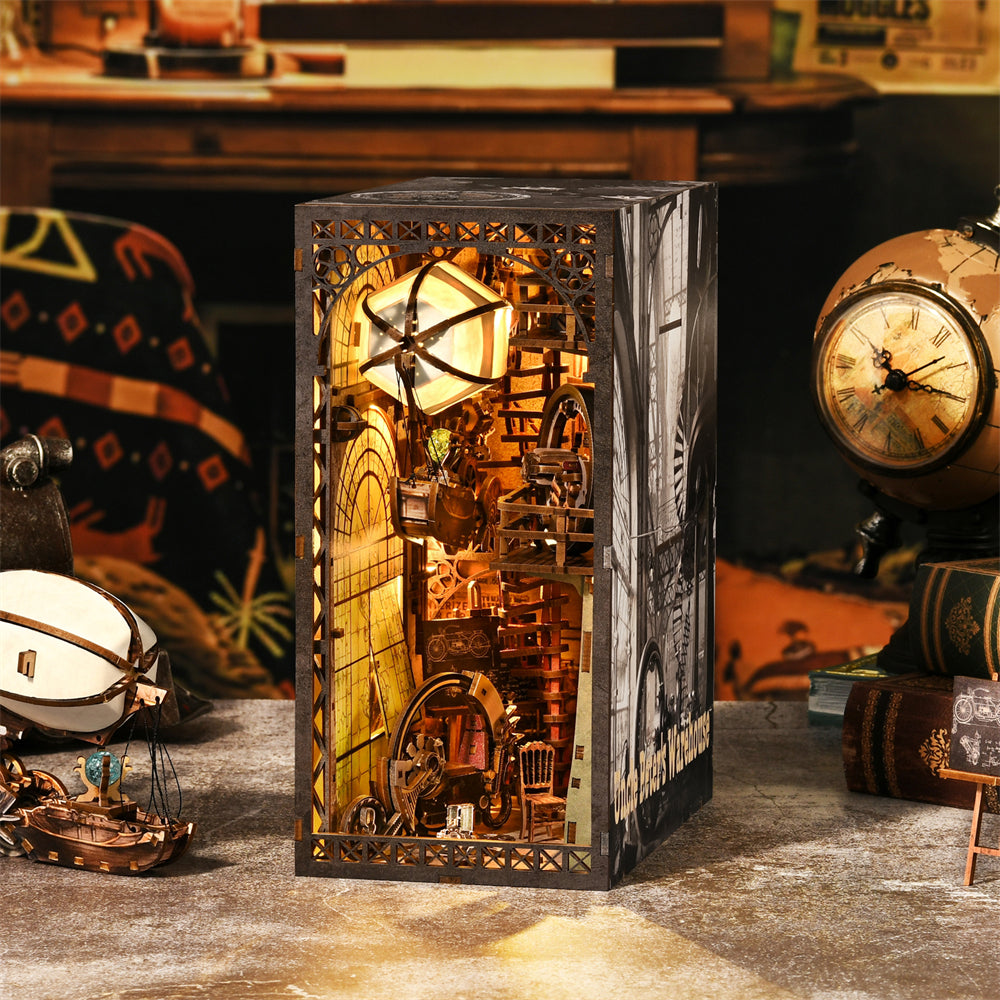 Uncle Peter’s Steampunk Workshop DIY Book Nook Kit - DIYION