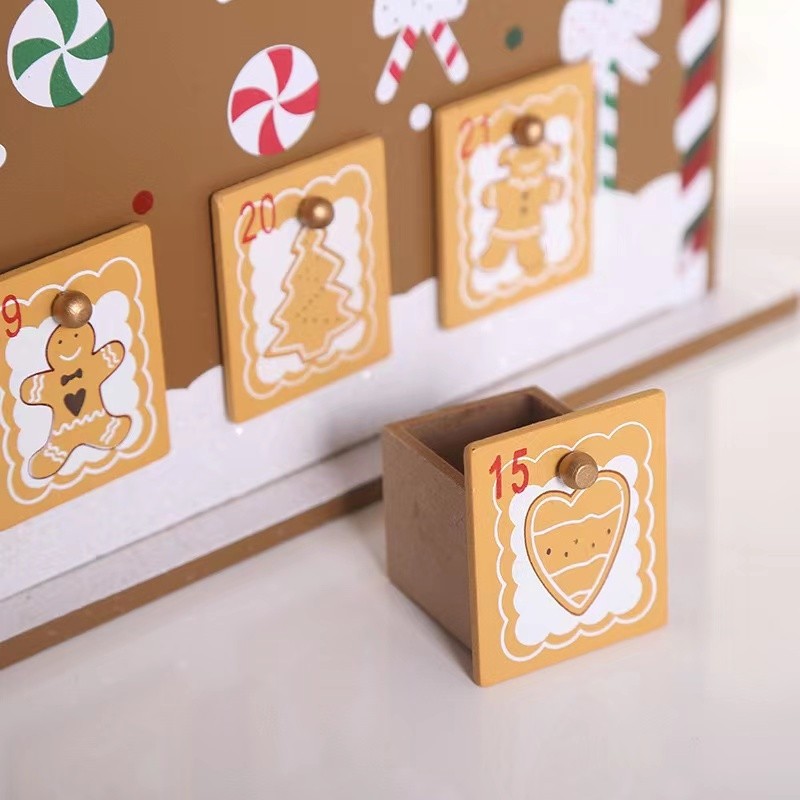 Wooden Gingerbread Advent House - DIYION