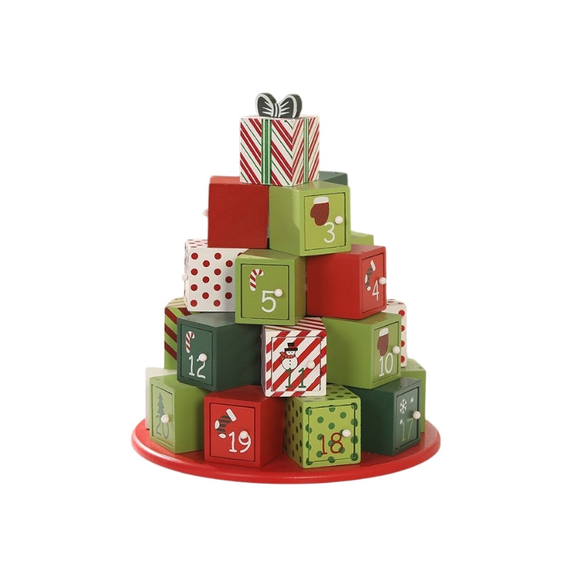 Wooden Christmas Advent Calendar with Drawers - DIYION
