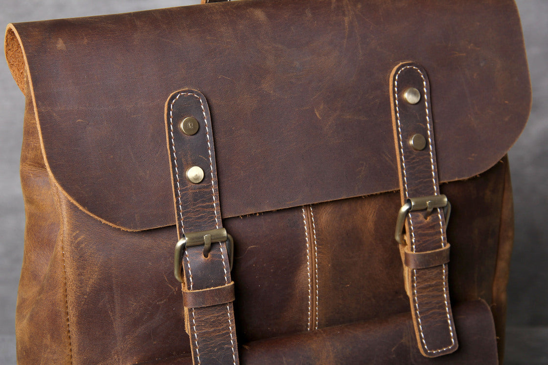 sac À dos cuir marron