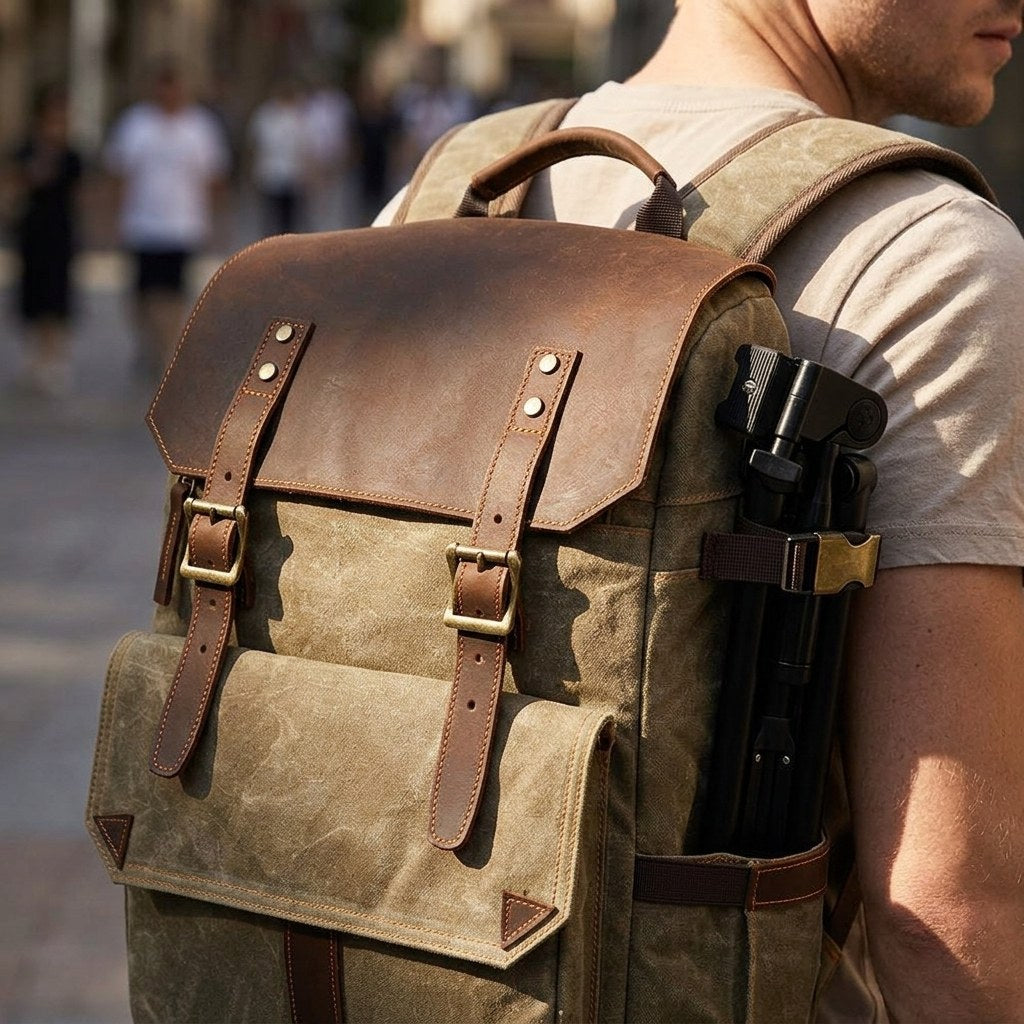 Algonquin — Waxed Canvas Camera Backpack, image 3
