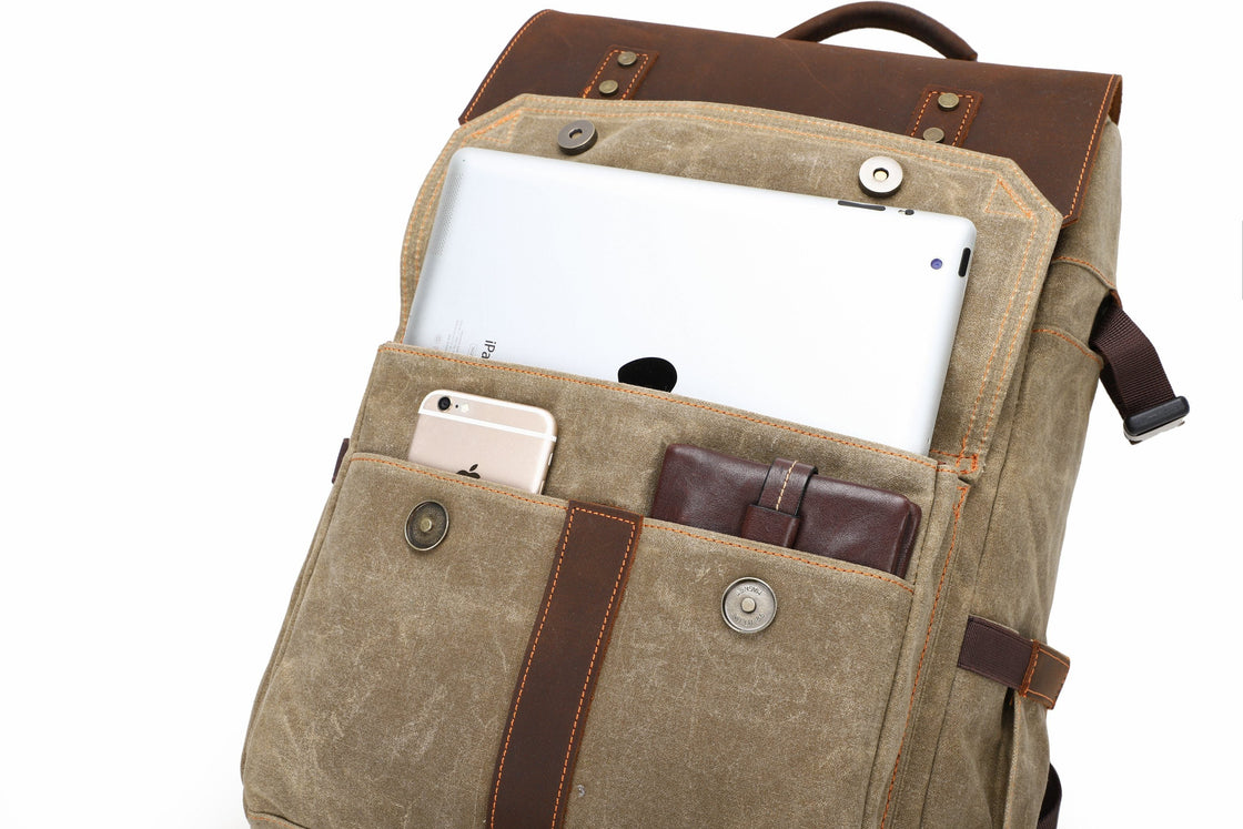 Algonquin — Waxed Canvas Camera Backpack, image 8
