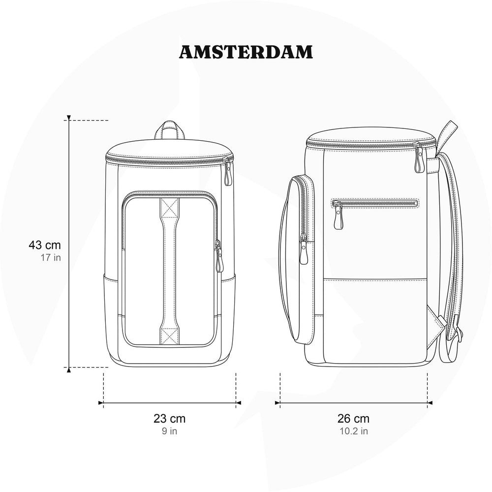 Canvasrugzak met laptopvak 26 L – Amsterdam