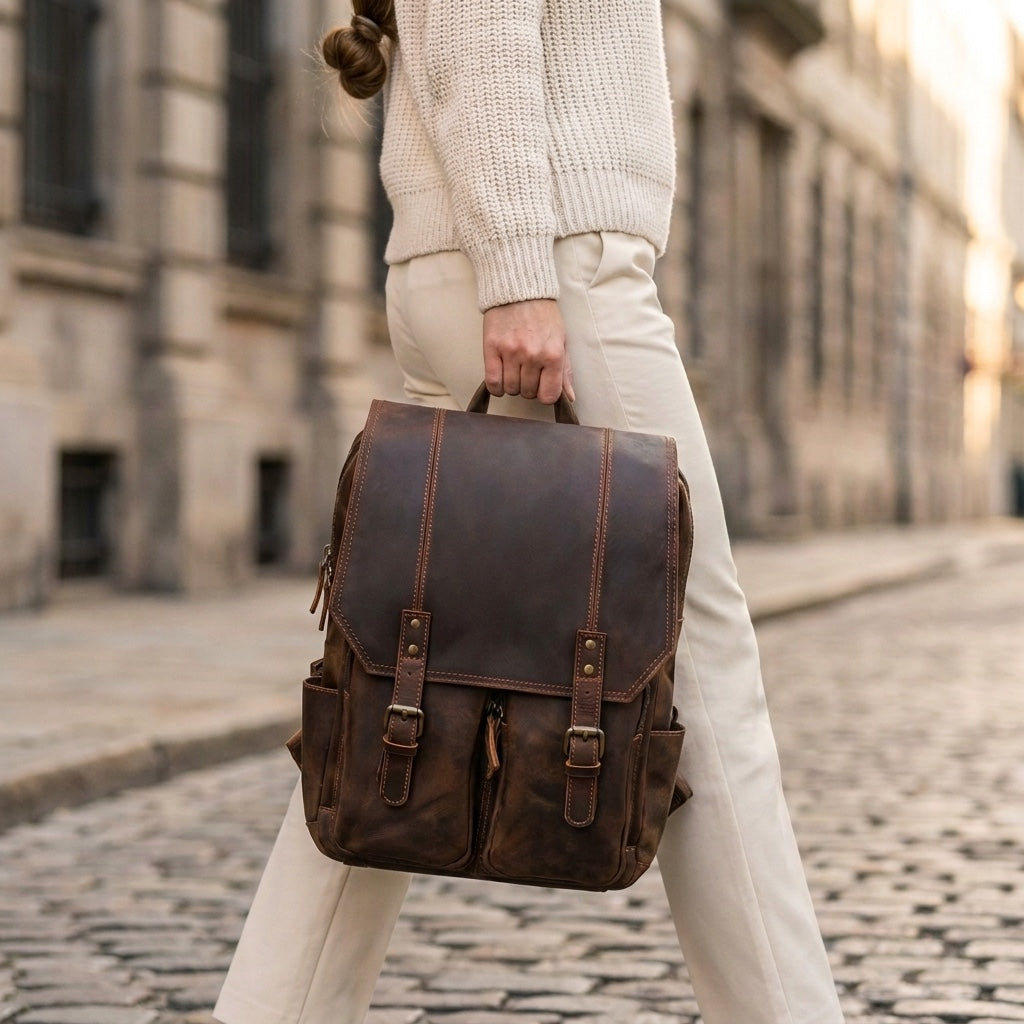 Åre — Brown Leather Rucksack, image 39
