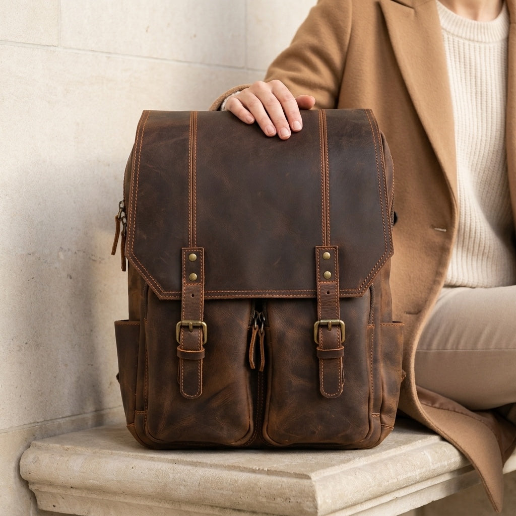 Åre — Brown Leather Rucksack, image 40