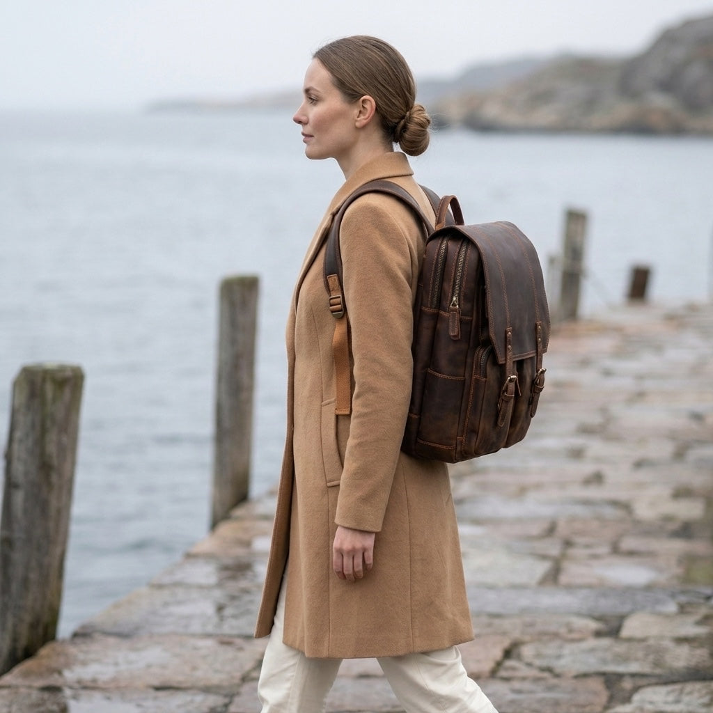Åre — Brown Leather Rucksack, image 41