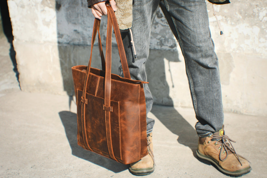 Leder-Shopper 12 L – Aurora — 53