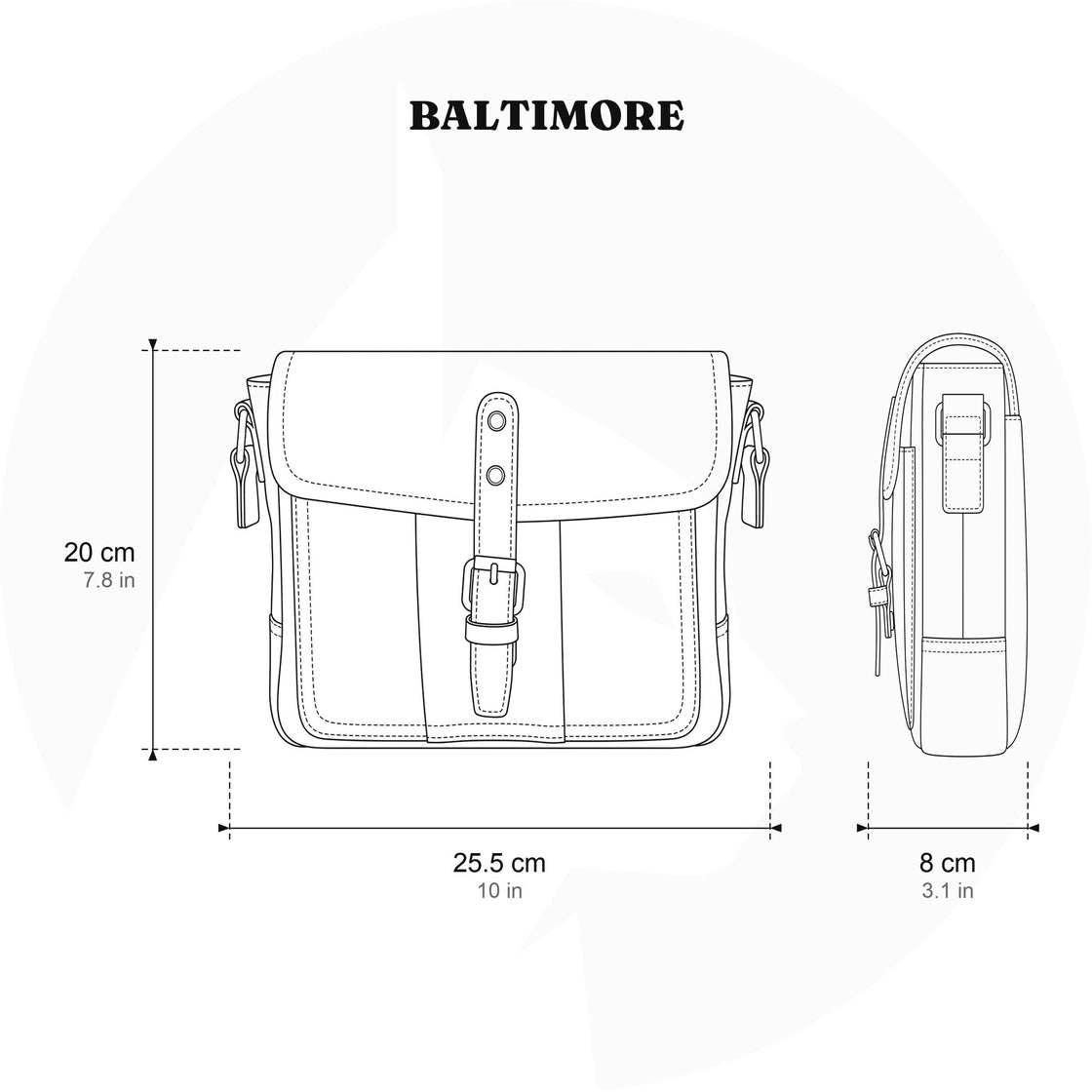 Sac bandoulière en toile 4 L – Baltimore — 16
