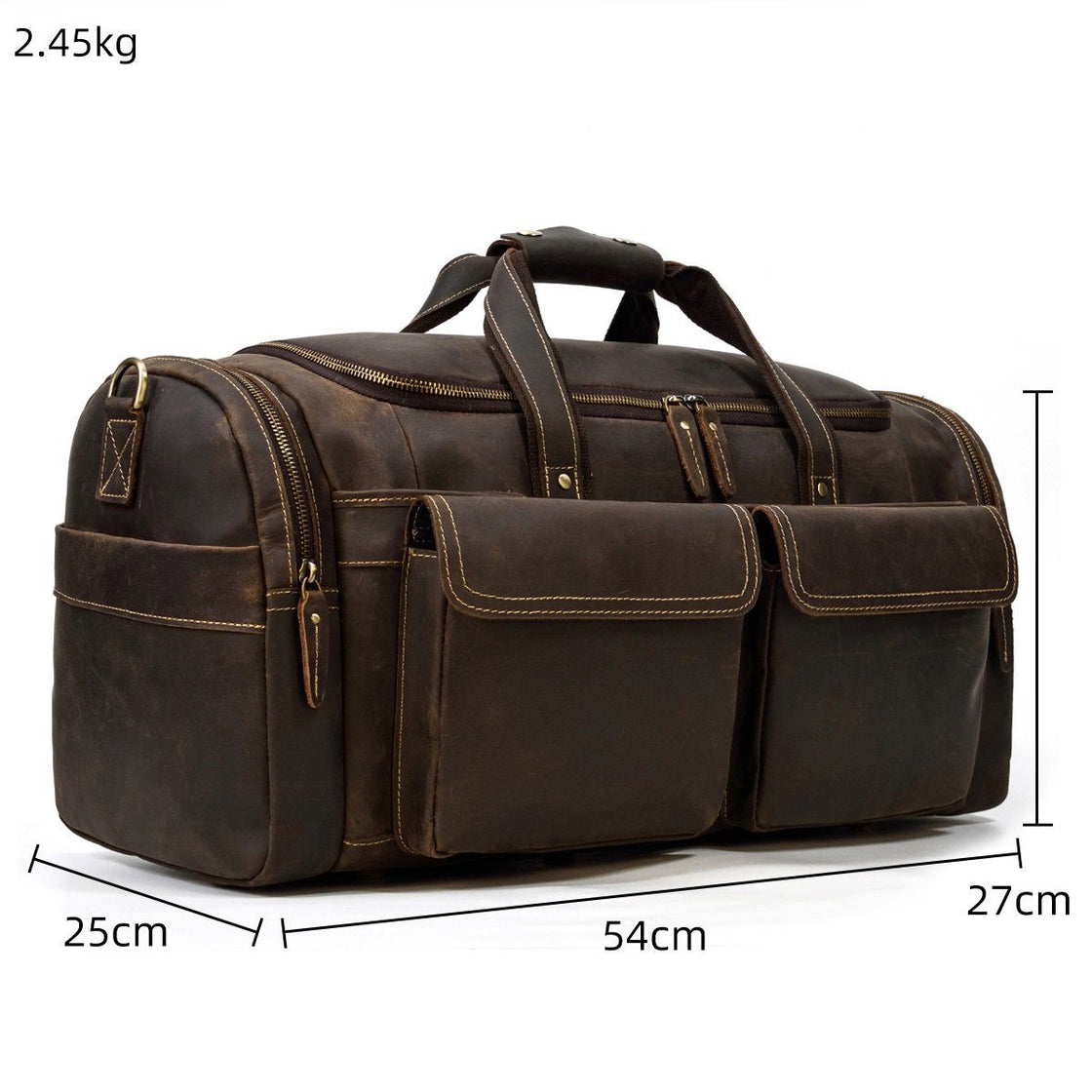 Bogota — Men's Leather Duffle Bag, image 4