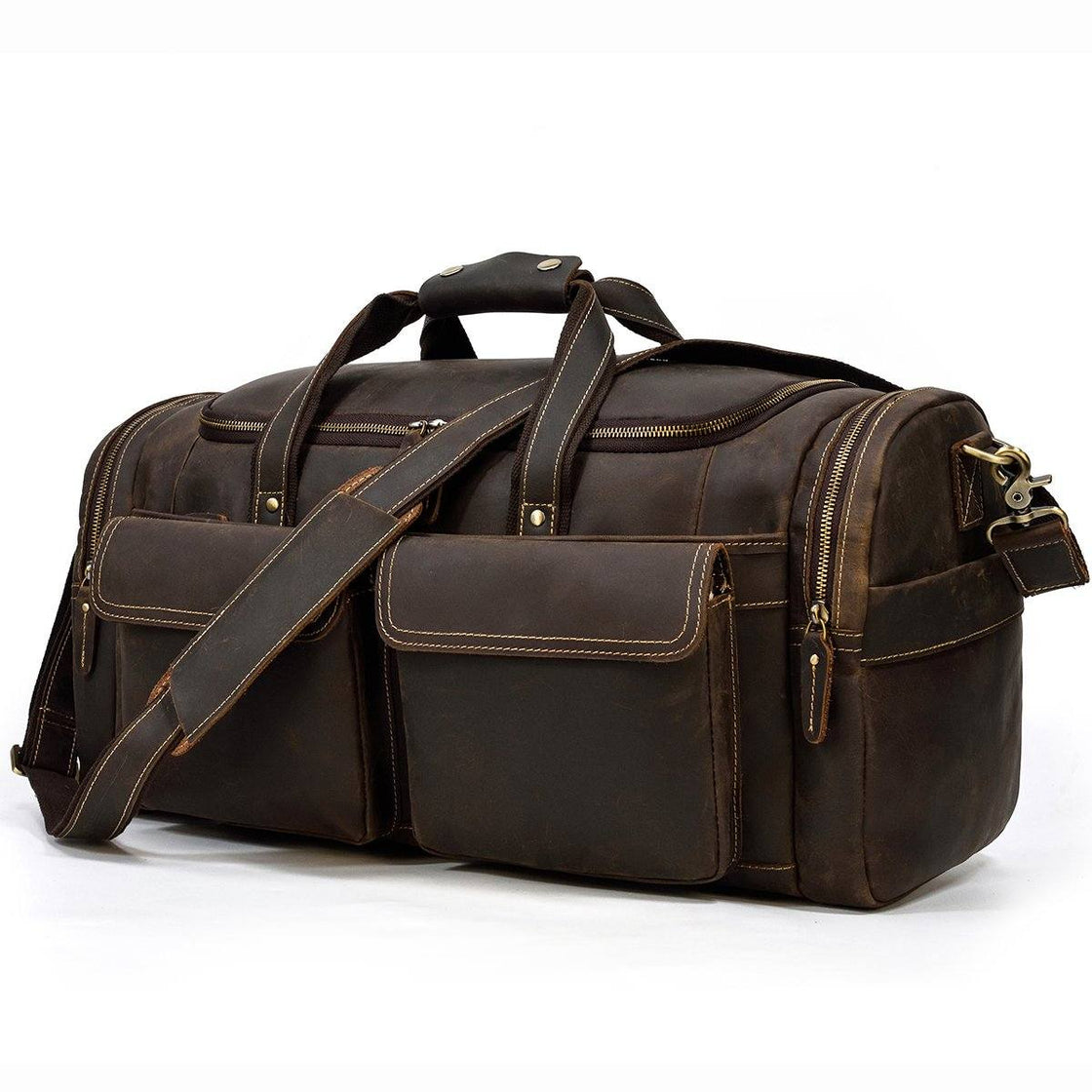 Bogota — Men's Leather Duffle Bag, image 6