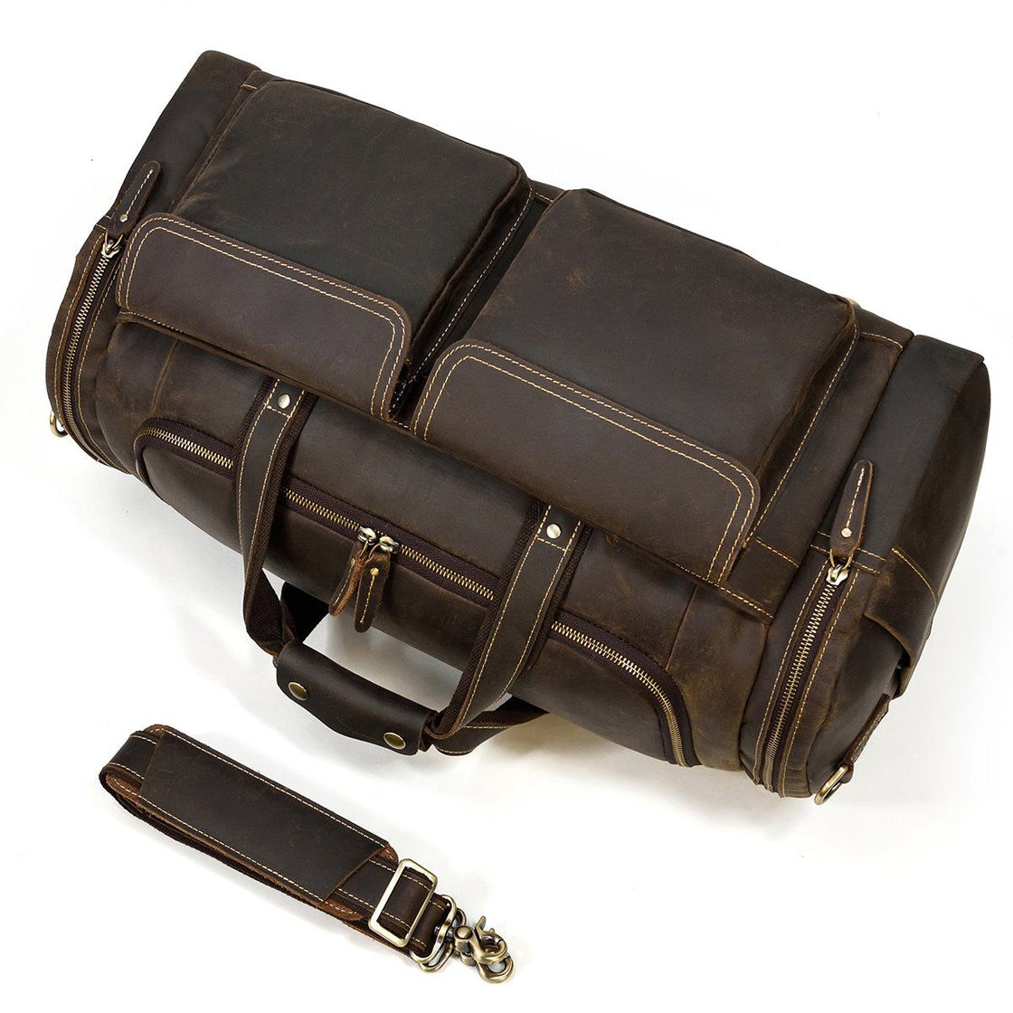 Bogota — Men's Leather Duffle Bag, image 11