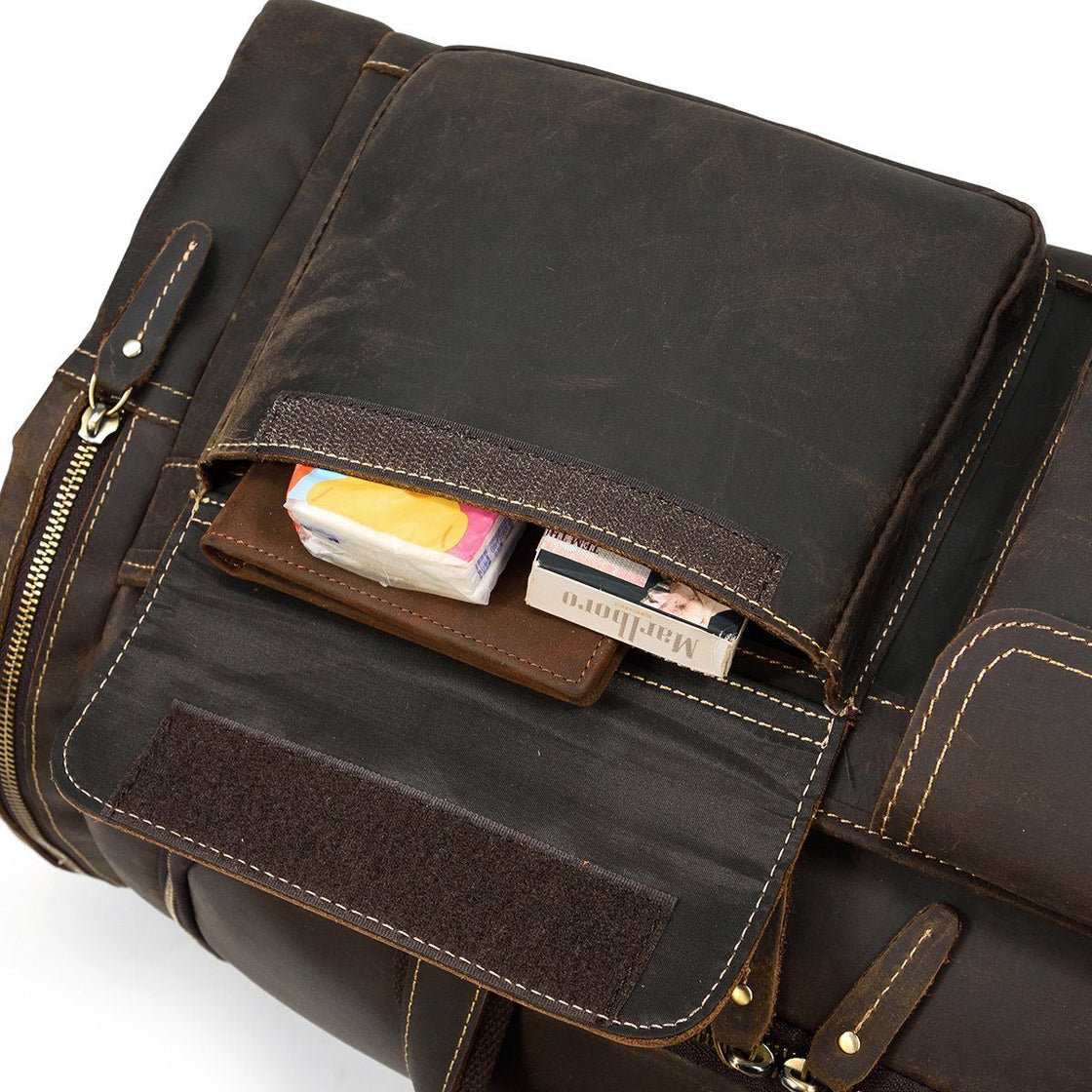 Bogota — Men's Leather Duffle Bag, image 19