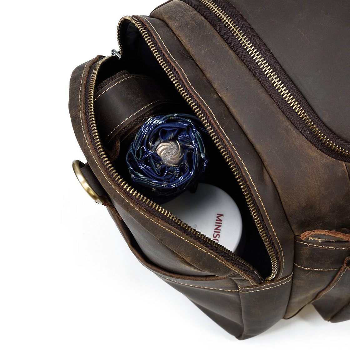 Bogota — Men's Leather Duffle Bag, image 21
