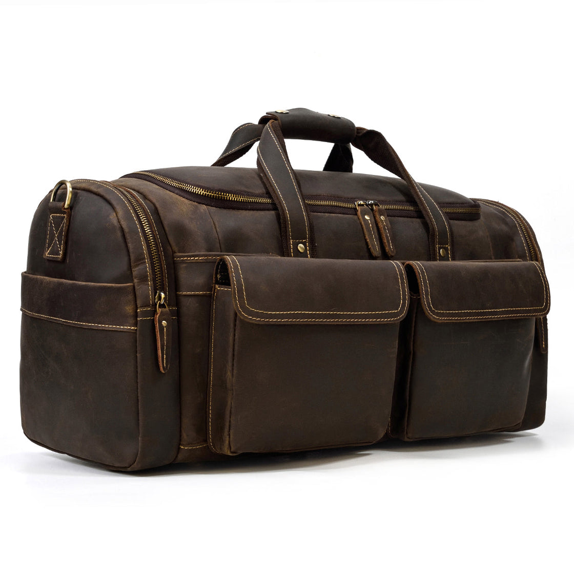 men's Men's Leather Duffle Bag