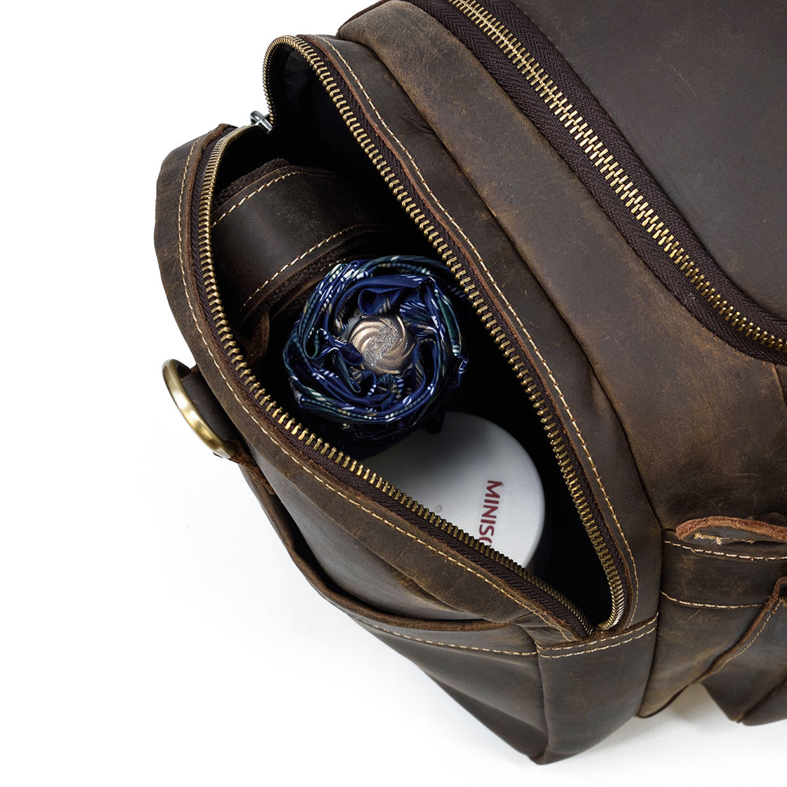 Men's Leather Duffle Bag for men