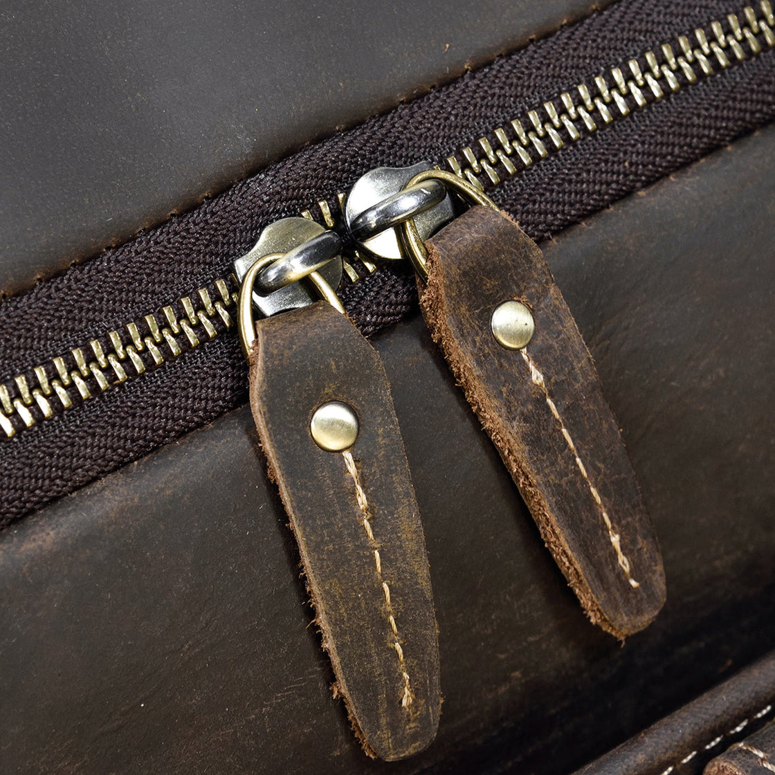 Men's Leather Duffle Bag carry on