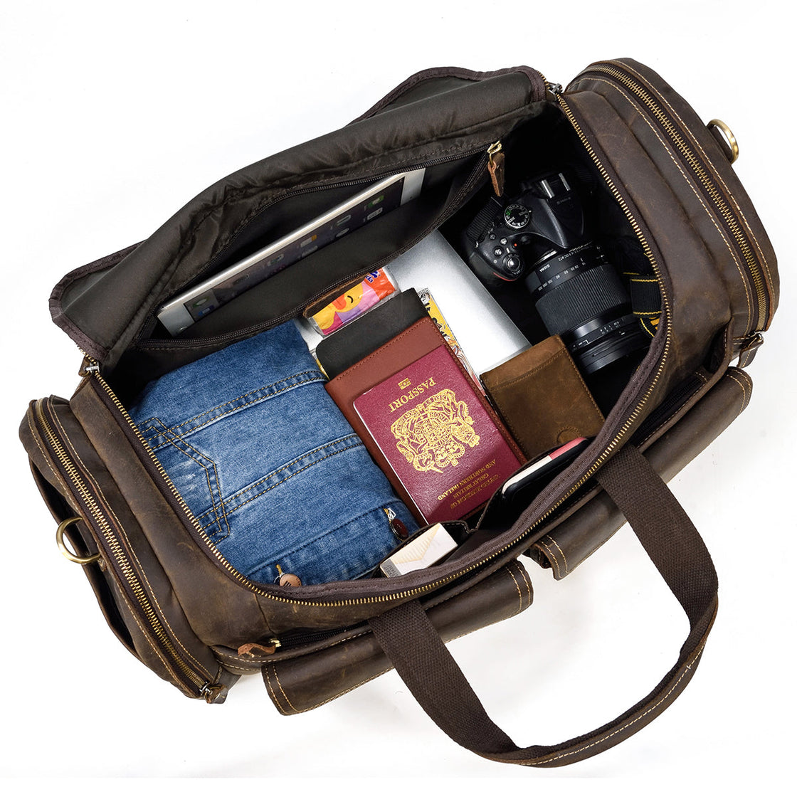 Sac de Voyage en Cuir Homme baroudeur