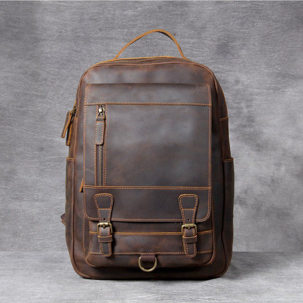 Lederrucksack mit Laptopfach 15 L – Carea — 3