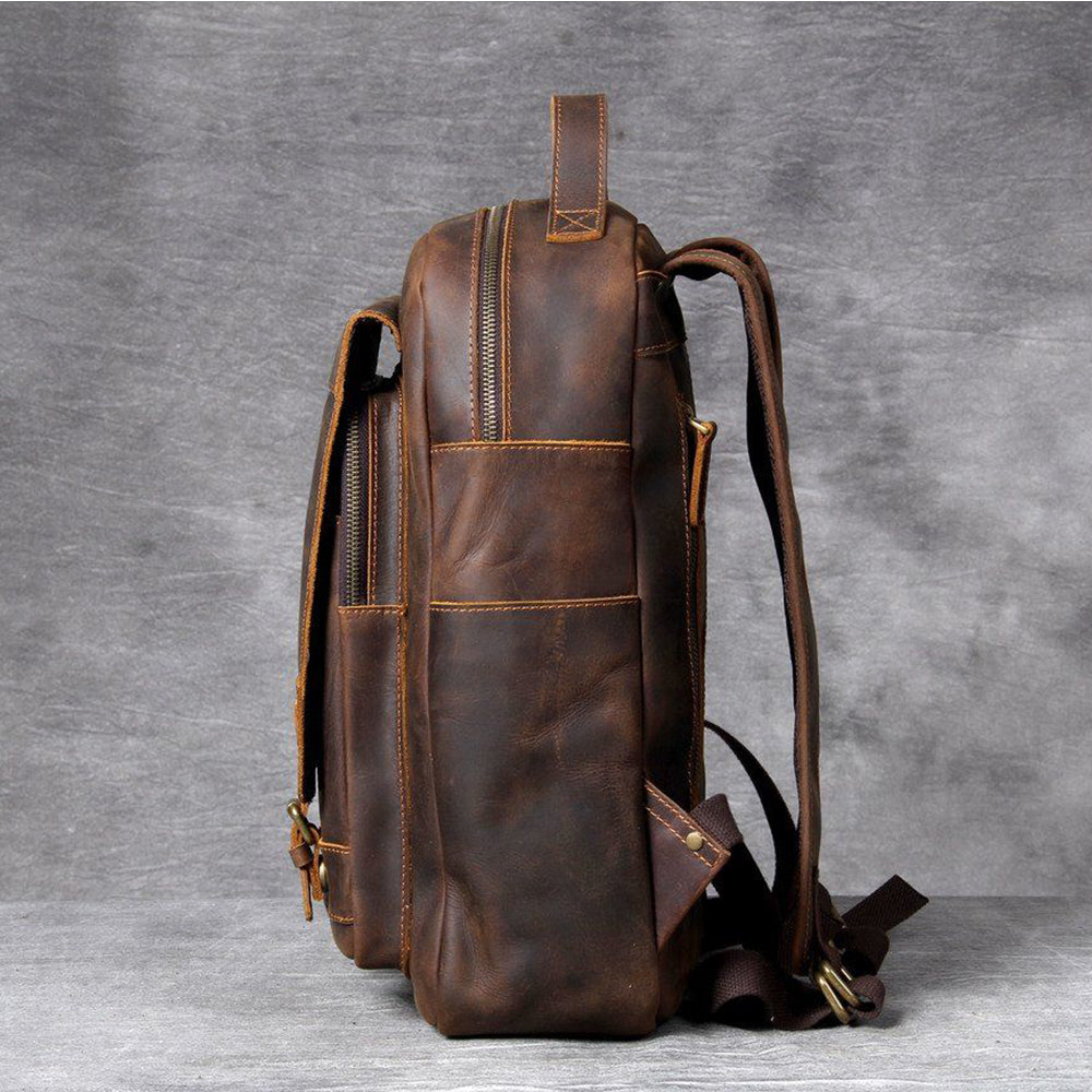 Lederrucksack mit Laptopfach 15 L – Carea — 4