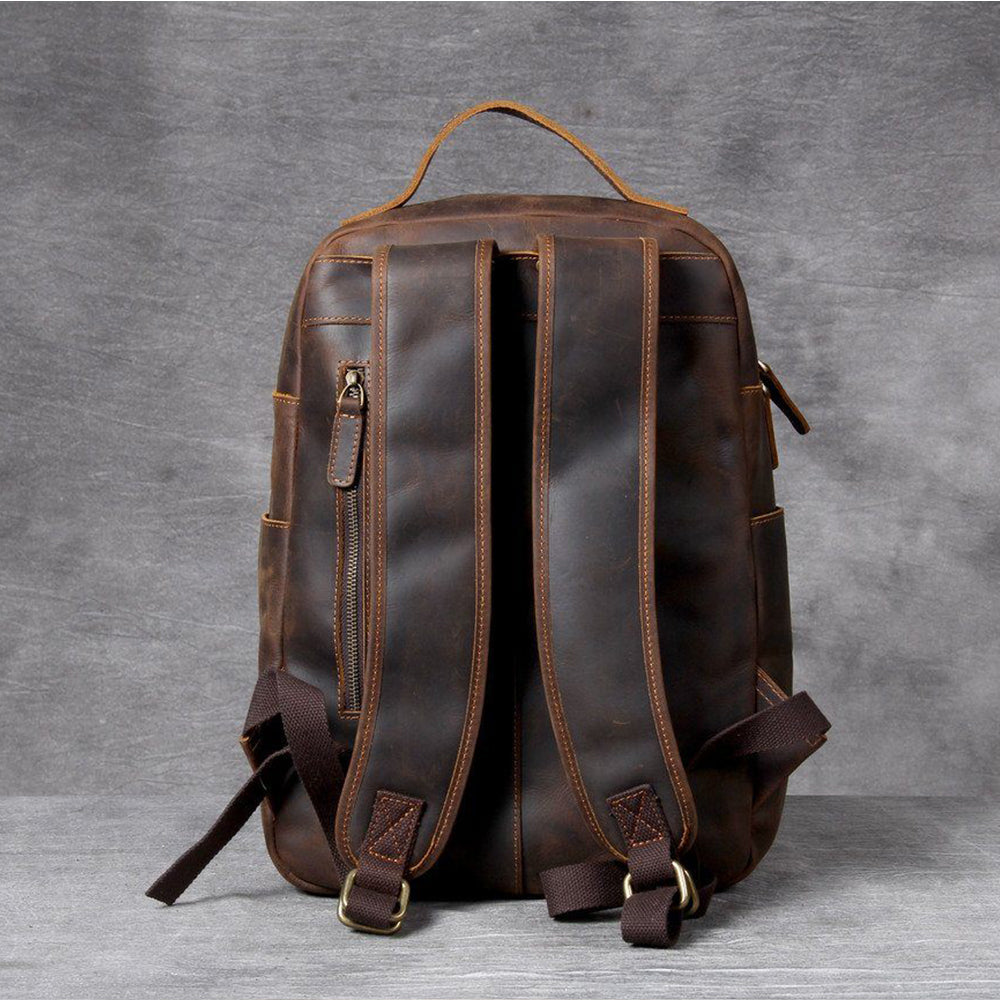 Lederrucksack mit Laptopfach 15 L – Carea — 5