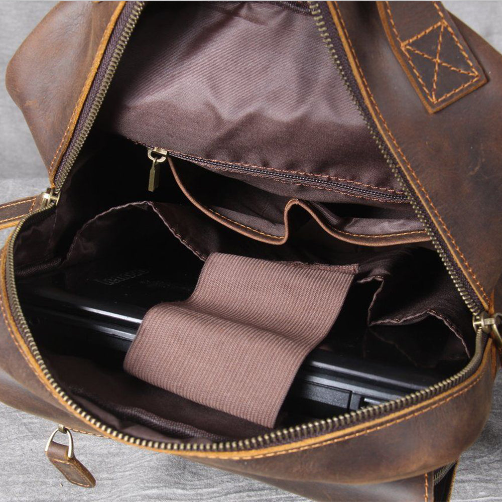 Lederrucksack mit Laptopfach 15 L – Carea — 11