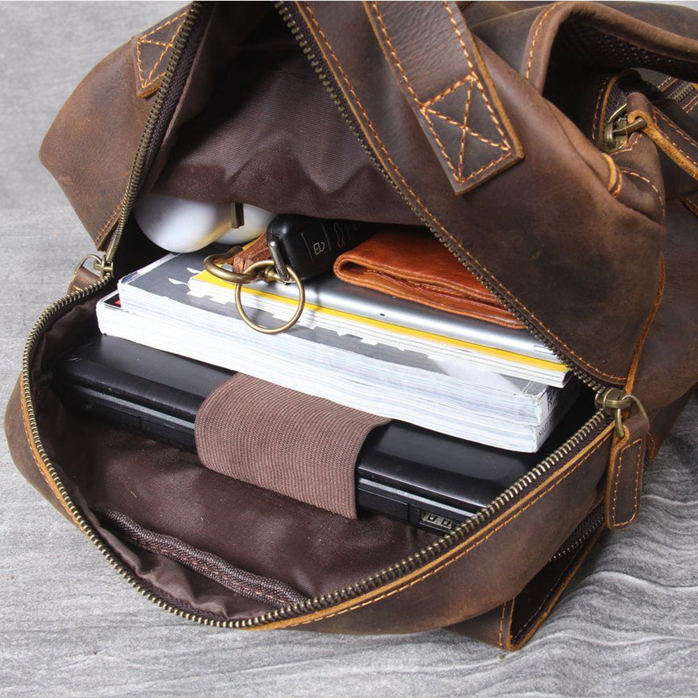 Lederrucksack mit Laptopfach 15 L – Carea — 12