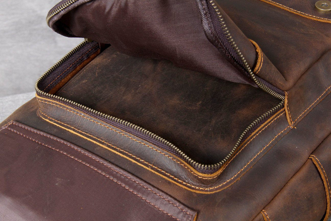 Lederrucksack mit Laptopfach 15 L – Carea — 36