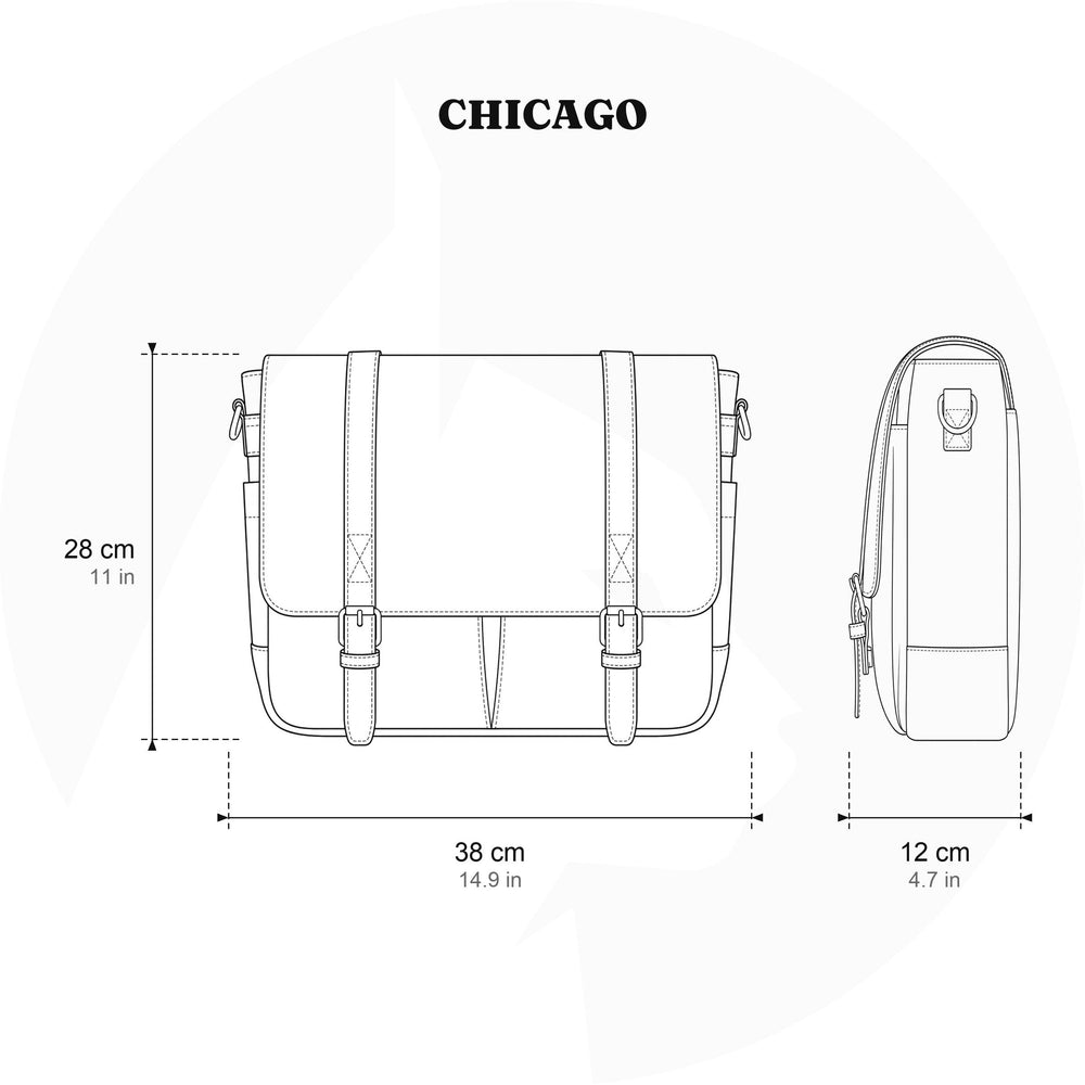 Canvas-Umhängetasche 13 L – Chicago