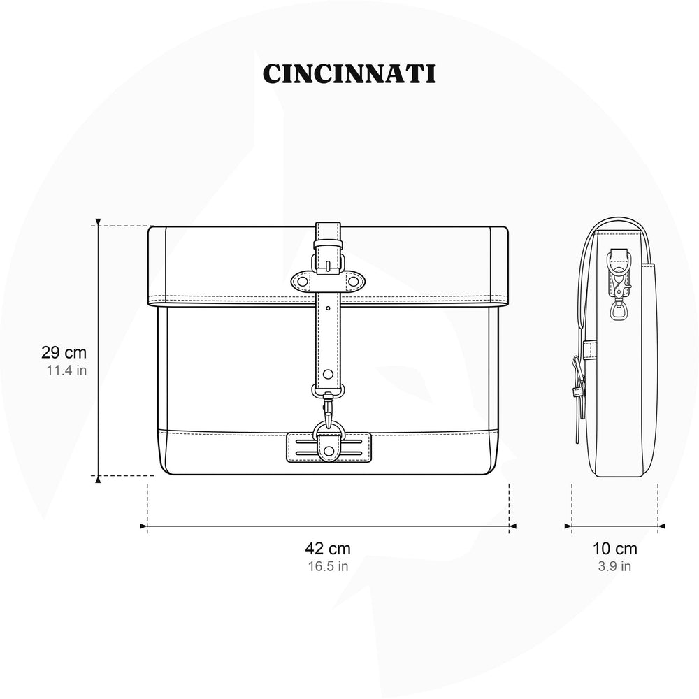 Canvas messenger bag 12 L – Cincinnati