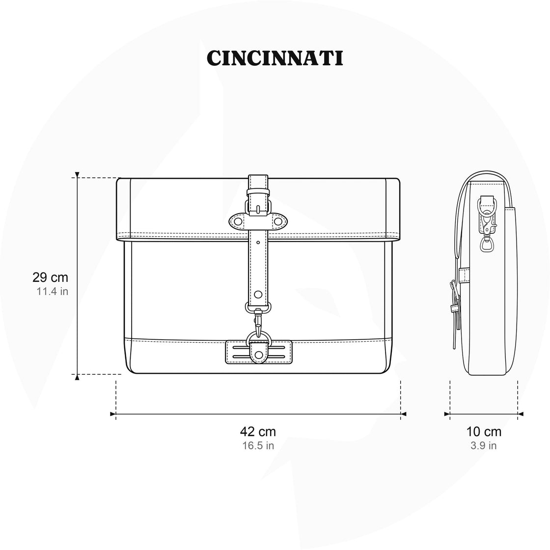 Sac bandoulière en toile 12 L – Cincinnati — 13