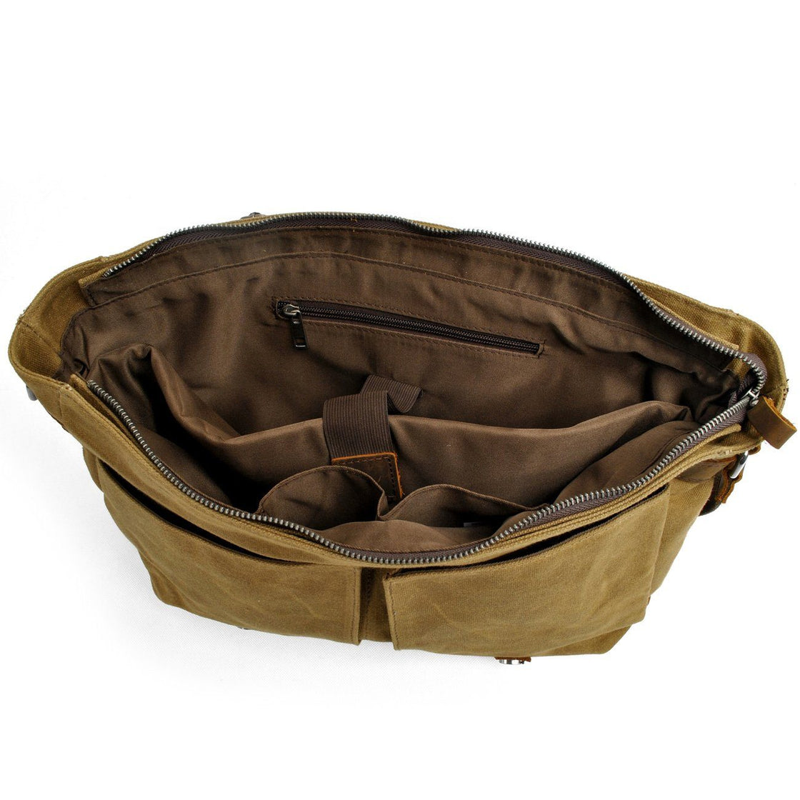 porte bagage moto vintage en toile et cuir et doublure en polyester synthétique
