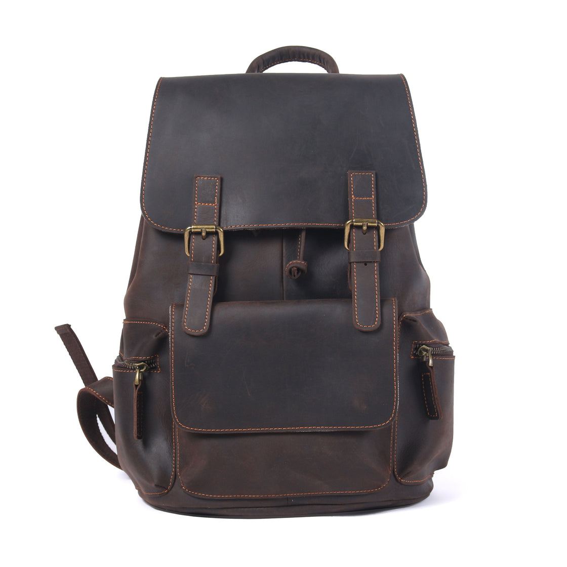 Dashan — Leather Drawstring Backpack, image 1