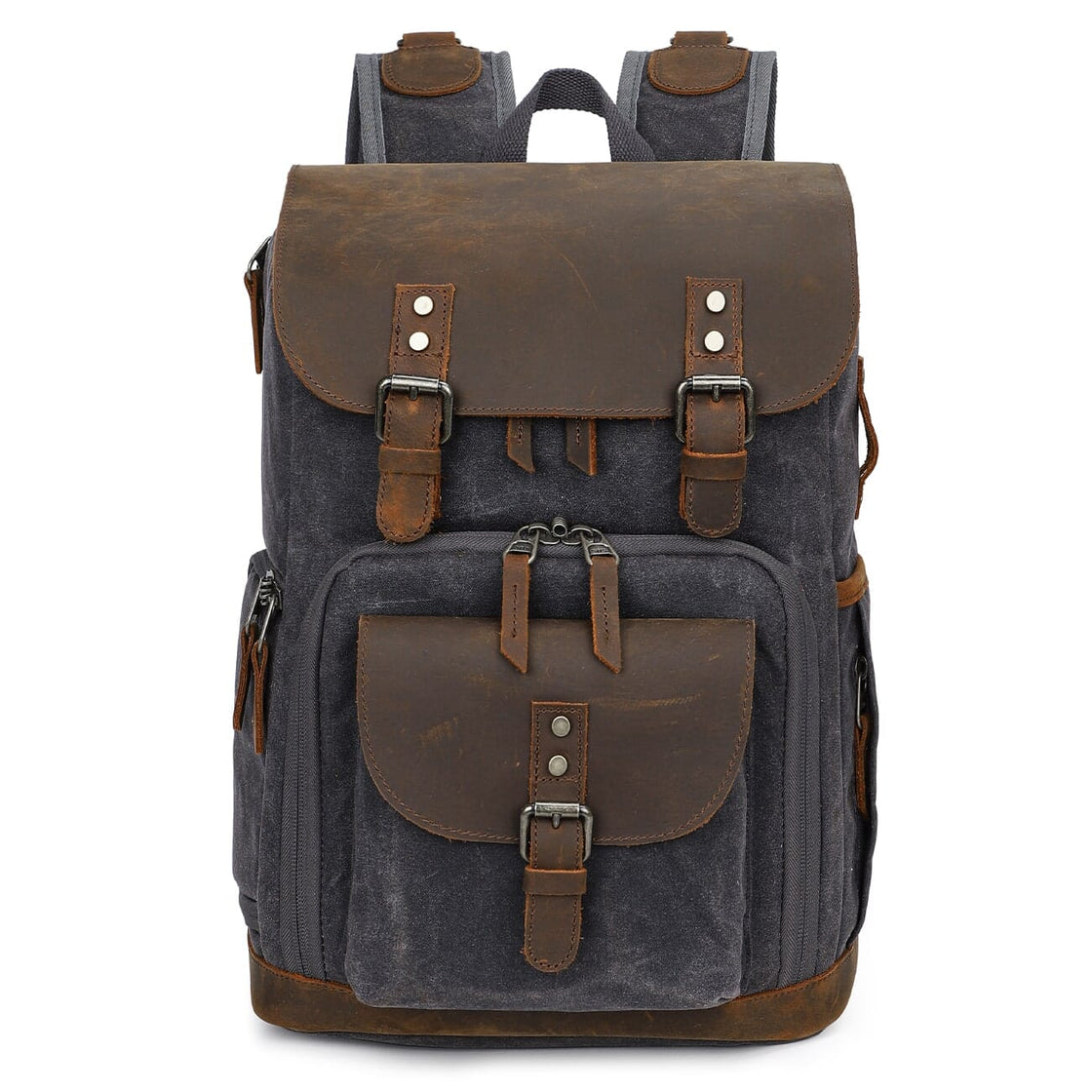 Denali — Vintage Leather Camera Backpack, image 2