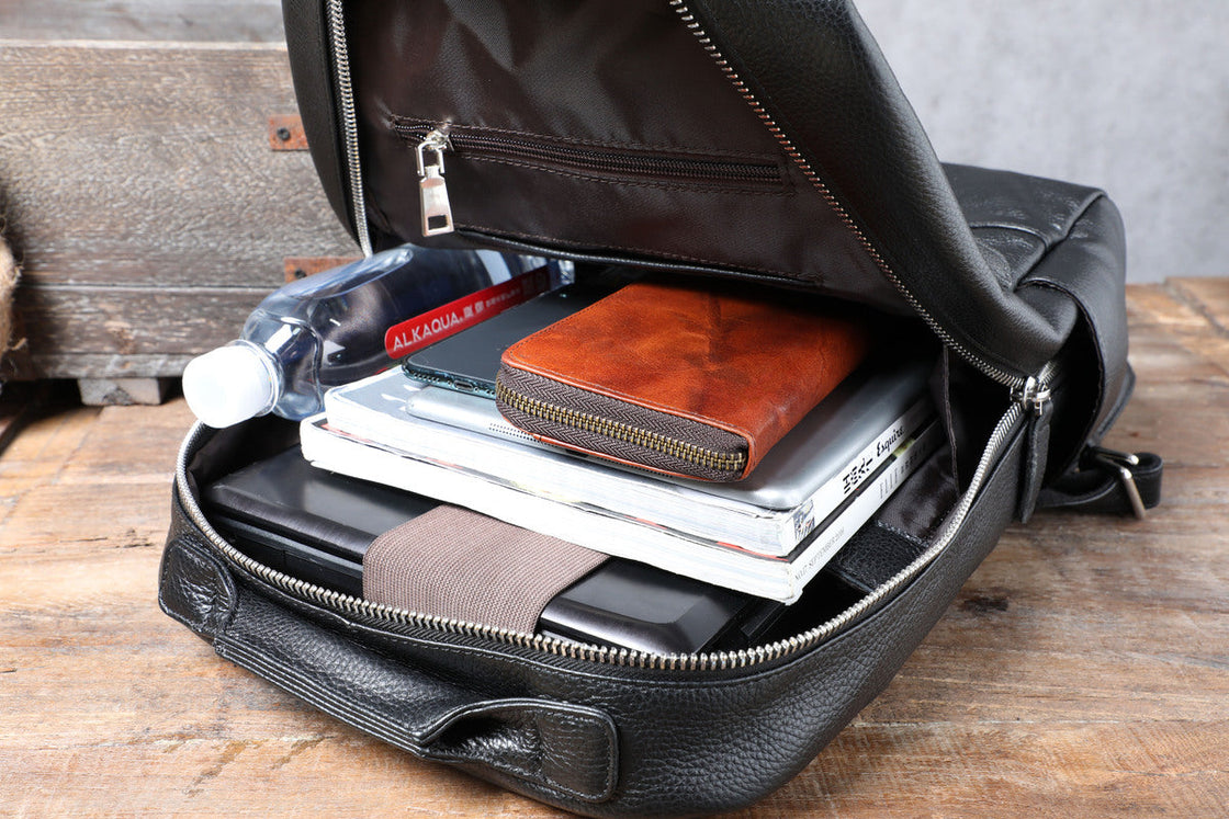 Sac à dos en cuir pour ordinateur 16 L – Dôme — 23