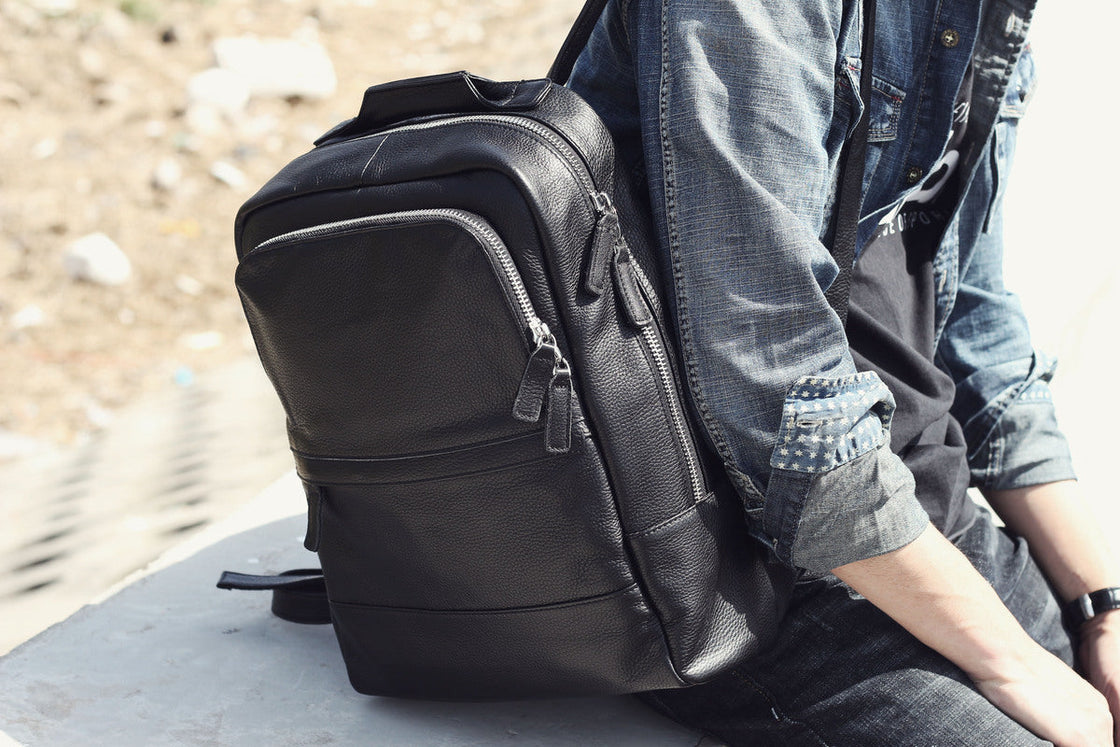 Sac à dos en cuir pour ordinateur 16 L – Dôme — 55