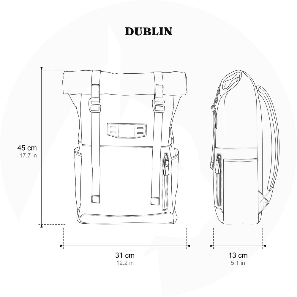 Canvas backpack with laptop compartment 18 L – Dublin