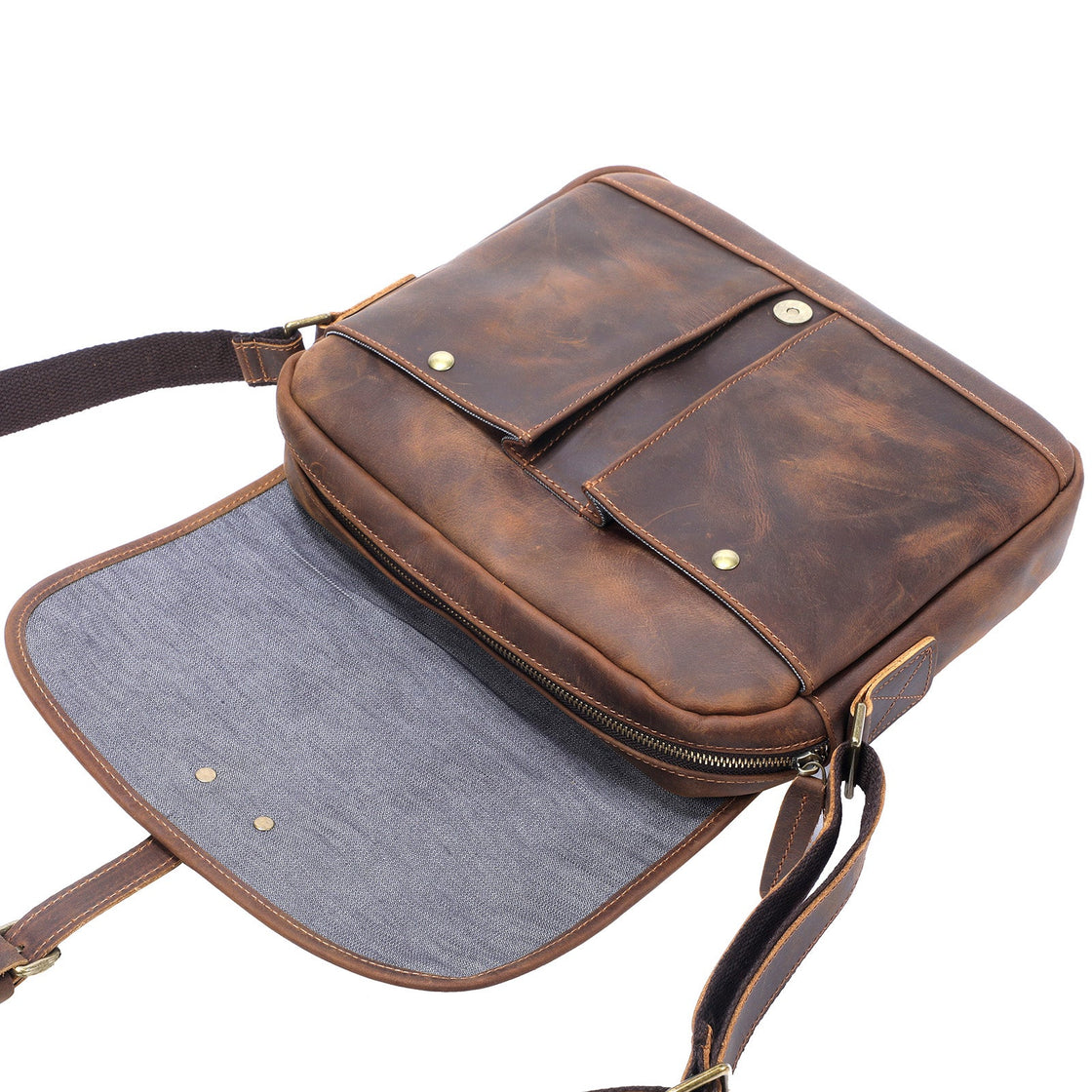 Sac bandoulière en cuir 6 L – Erika — 9