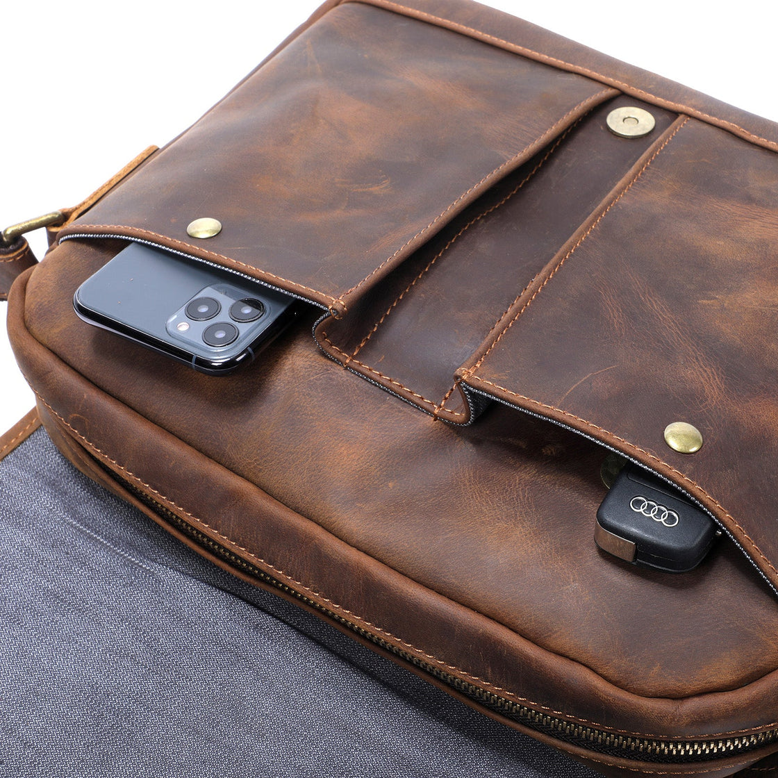 Sac bandoulière en cuir 6 L – Erika — 17