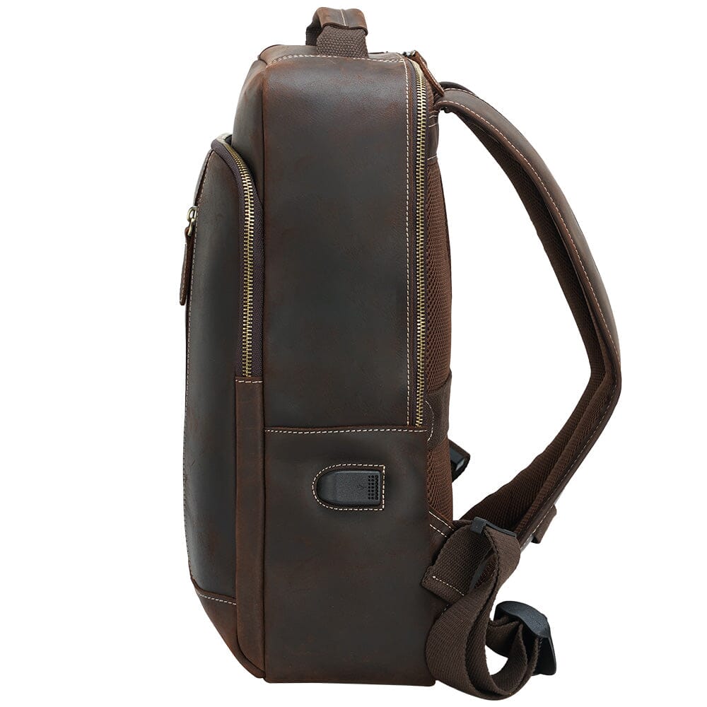 Lederrucksack mit Laptopfach 17 L – Everest — 6